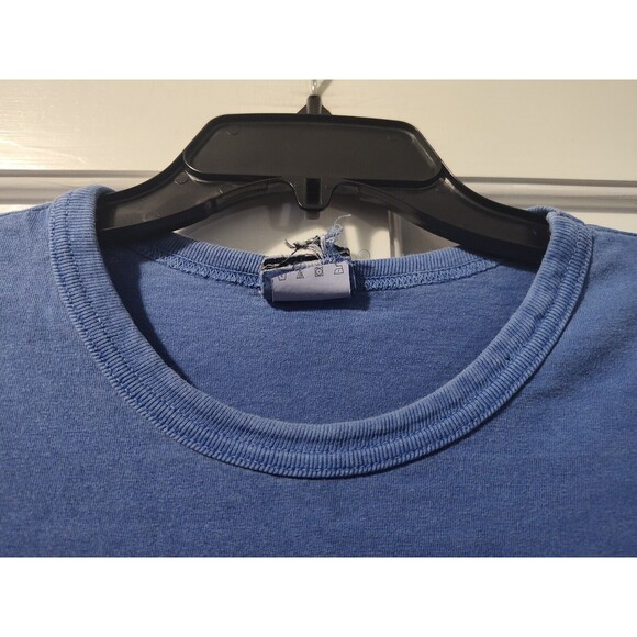 Champion Short Sleeve Algodon Faded Blue T-Shirt Size Adult Large Fast Shipping - Picture 10 of 11